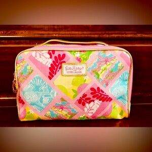 Lilly Pulitzer Estee Lauder Floral Cosmetic Bag